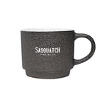 Pebble Grain Textured Ceramic Mug, 18 oz - Black - Laser Engraving