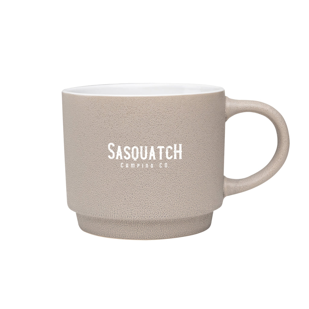 Pebble Grain Textured Ceramic Mug, 18 oz - Gray - Laser