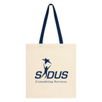 Penny Wise Cotton Canvas Tote Bag, 4 oz - Navy - Silk Screen