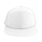 Performance Trucker Cap, 7 Panel - White - Front