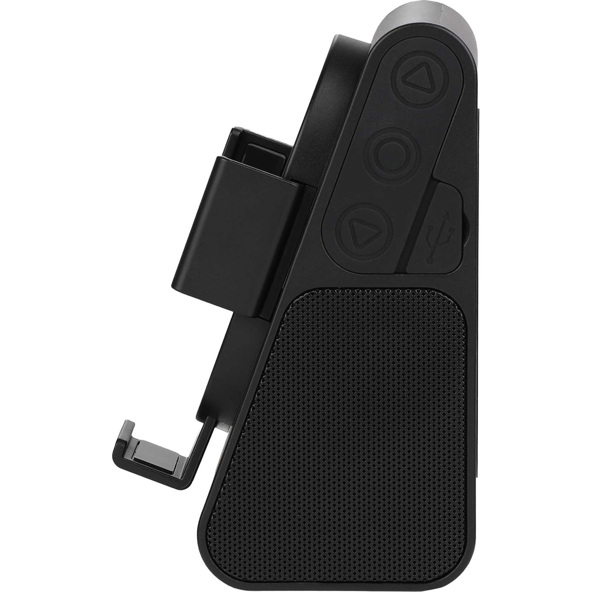 Phone Grip Outdoor Speaker with Magnet and Phone Holder Full Color - Black - Left Side