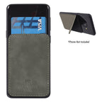 Phone Wallet with Kickstand - Gray - Debossing