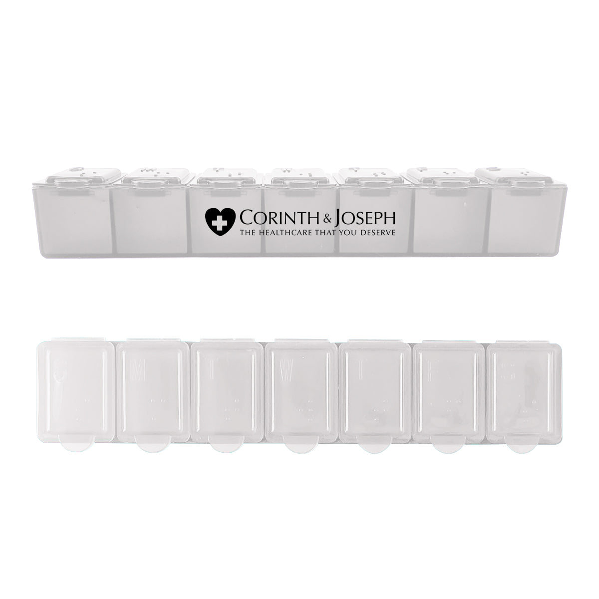 Pill Container for Seven Days - Clear - Silk Screen
