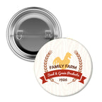 Pin Back Button in Full Color, 2 Inch - Silver - 4CP