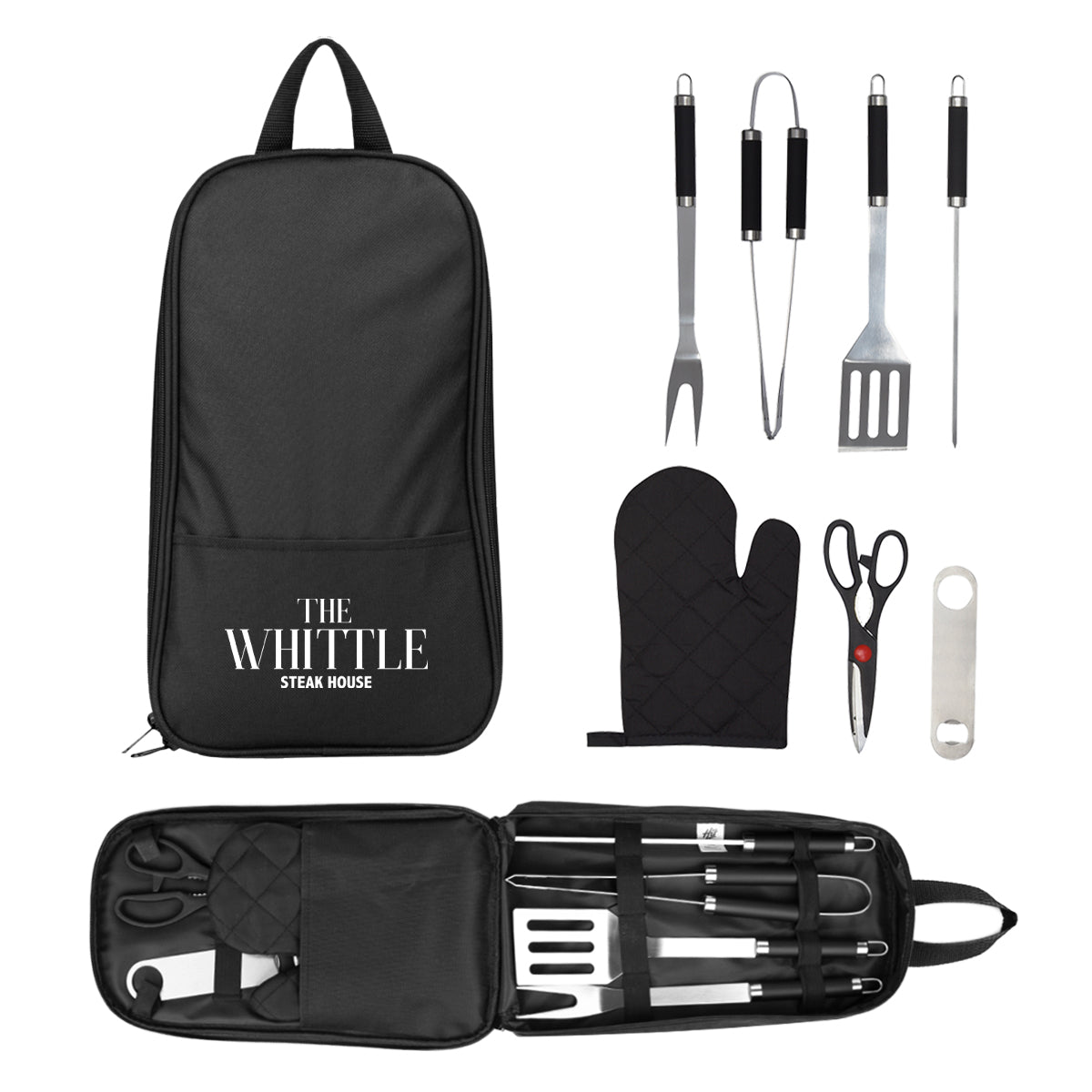 Pit Master BBQ Set in a Carrying Case, Seven Piece - Silk Screen