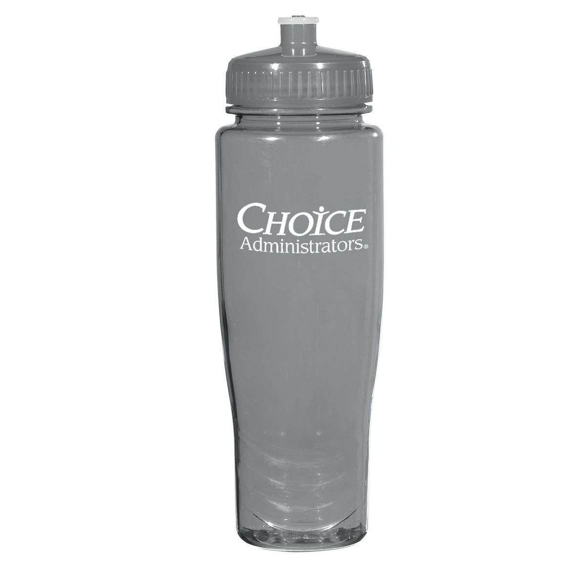 Poly-Clean Plastic Bottle, 28 oz - Charcoal - Silk Screen