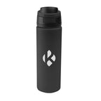 Pop Sip Recycled Stainless Steel Bottle, 24 oz - Black - Silk Screen