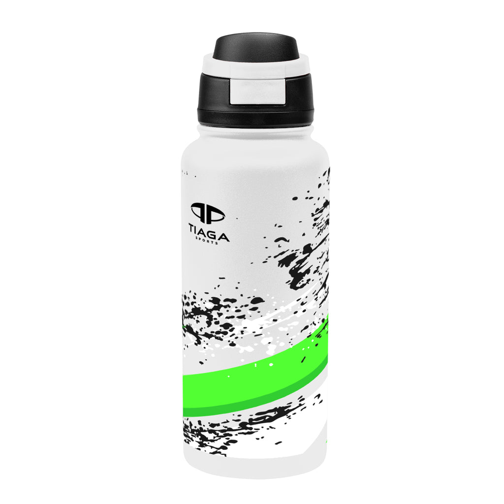 Pop Sip Recycled Stainless Steel Bottle in Full Color, 32 oz - White - Megabrite