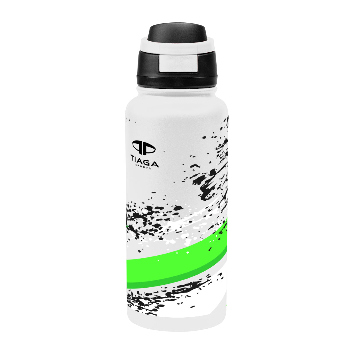 Pop Sip Recycled Stainless Steel Bottle in Full Color, 32 oz - White - Megabrite