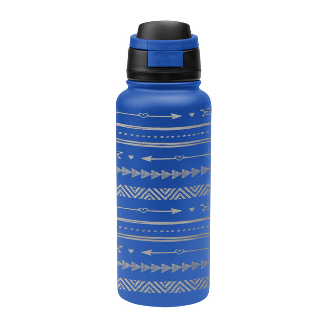Pop Sip Recycled Stainless Steel Bottle, Laser Engraved, 32 oz