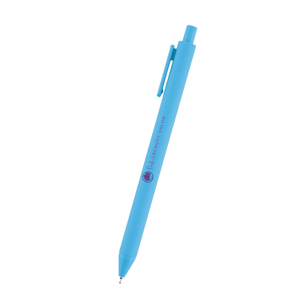 Poppy Semi-Gel Pen in Recycled ABS - Light Blue - Full Color