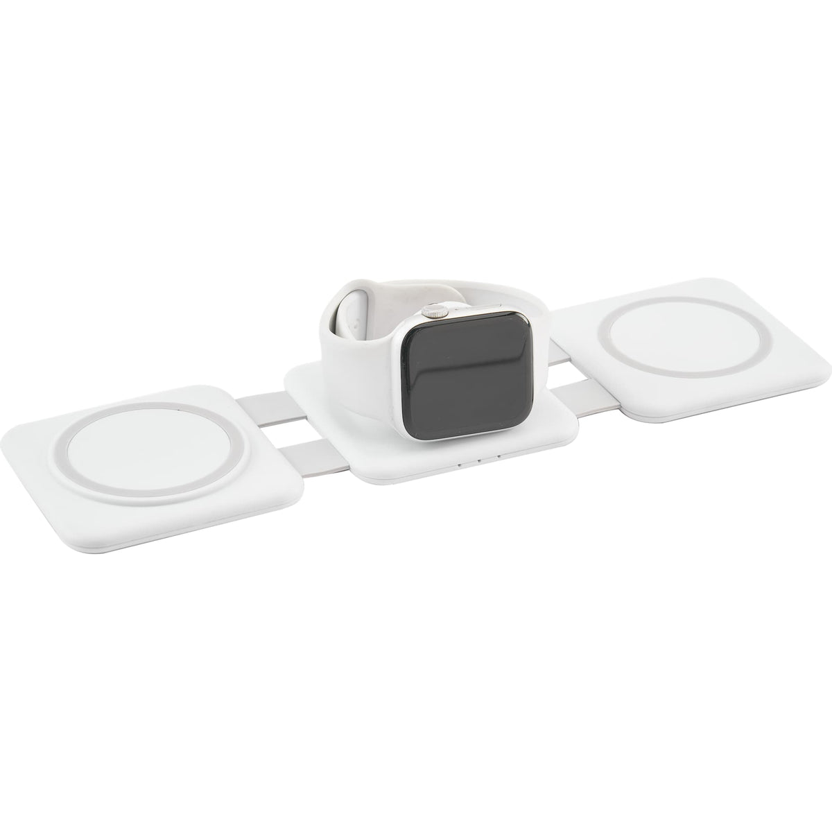 Power Fold 3-in-1 Magnetic Wireless Charger, 15W - White - Right Angle 2