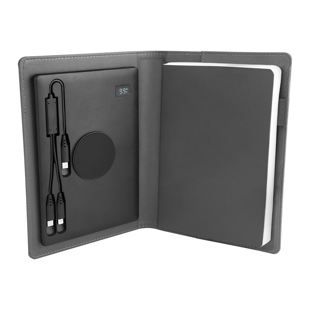 Power Folio with Wireless Charger and Power Bank - Open