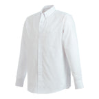 Preston Long Sleeve Poplin Shirt for Tall Men Embroidery - White - Flat
