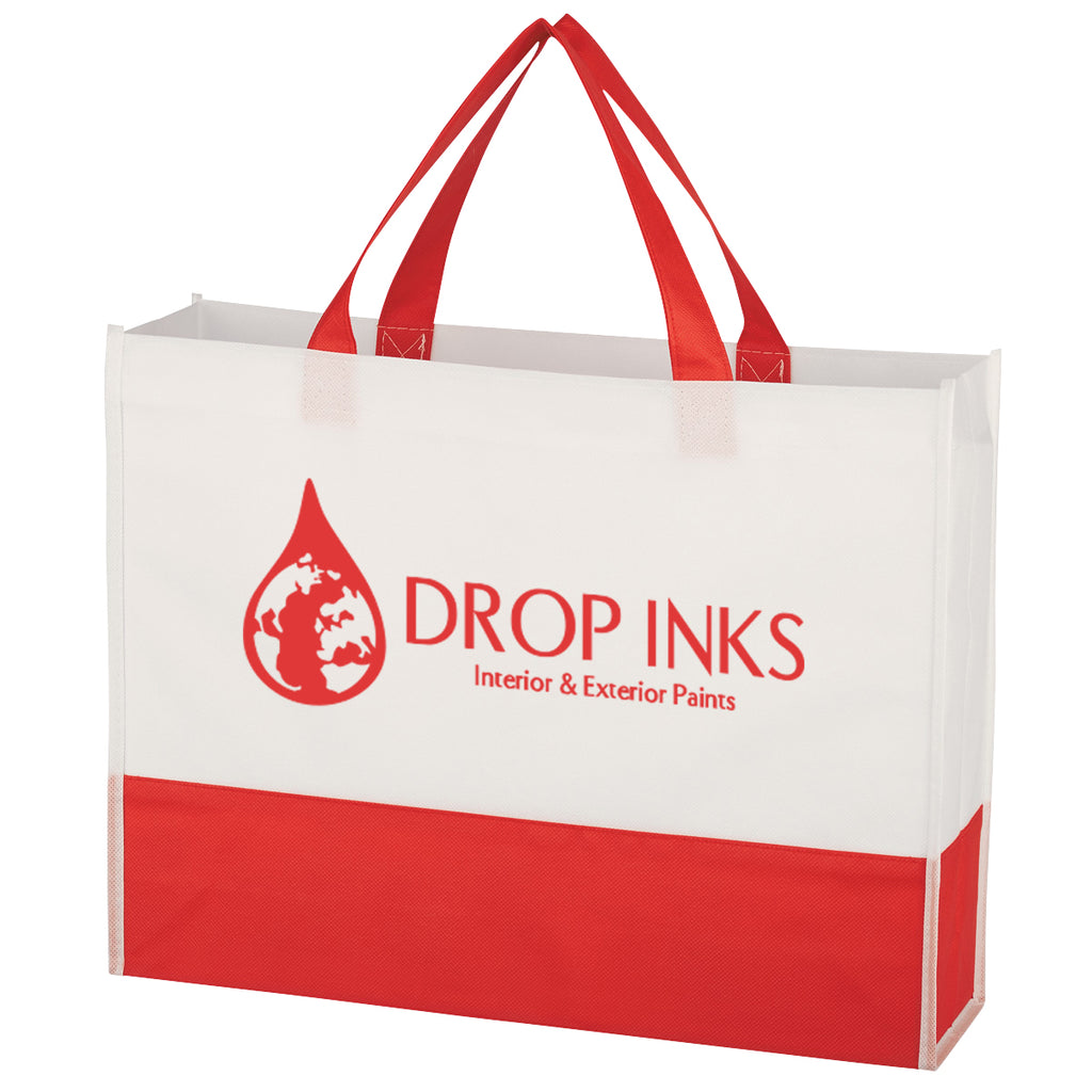 Prism Tote Bag, Non-Woven - Red - Silk Screen