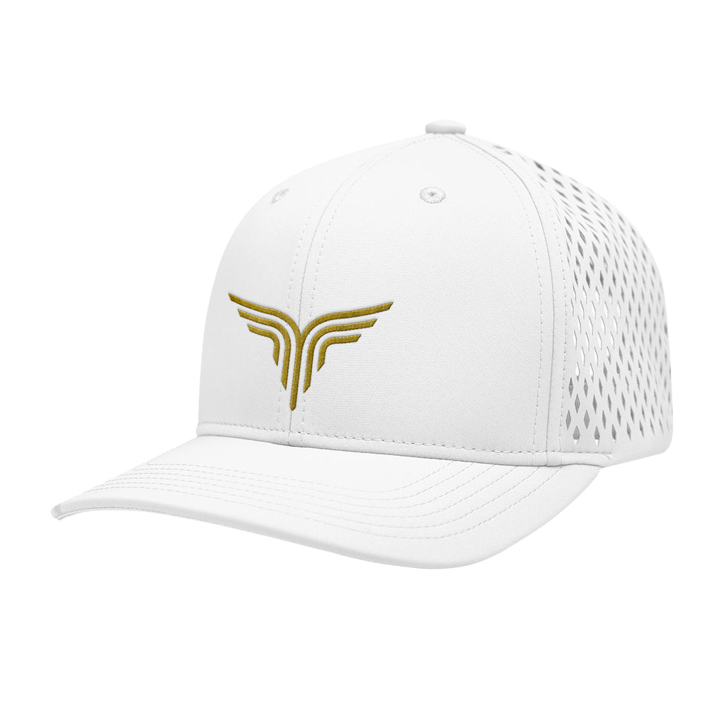 Prodigy Flex Cap, Performance - White - Embroidery