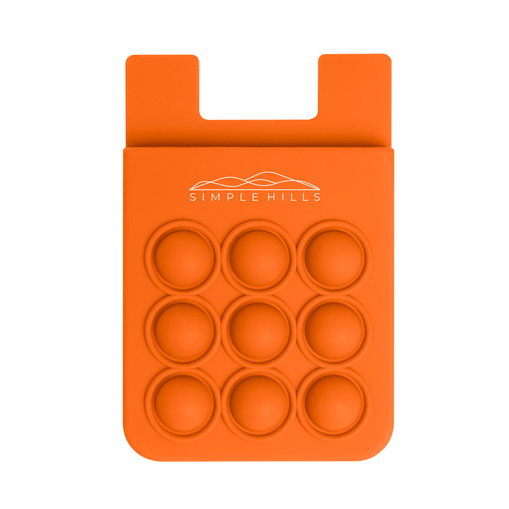 Push Pop Fidget Phone Wallet - Orange - Silk Screen
