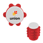 Push Pop Spinning Fidget Toy in Recycled ABS - Red - Full Color