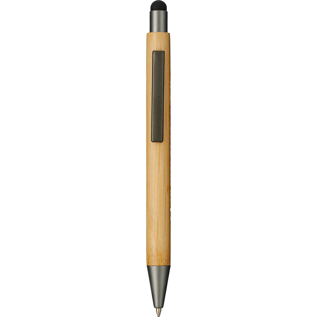Quick-Dry Gel Pen with Stylus in Bamboo - Natural - Front