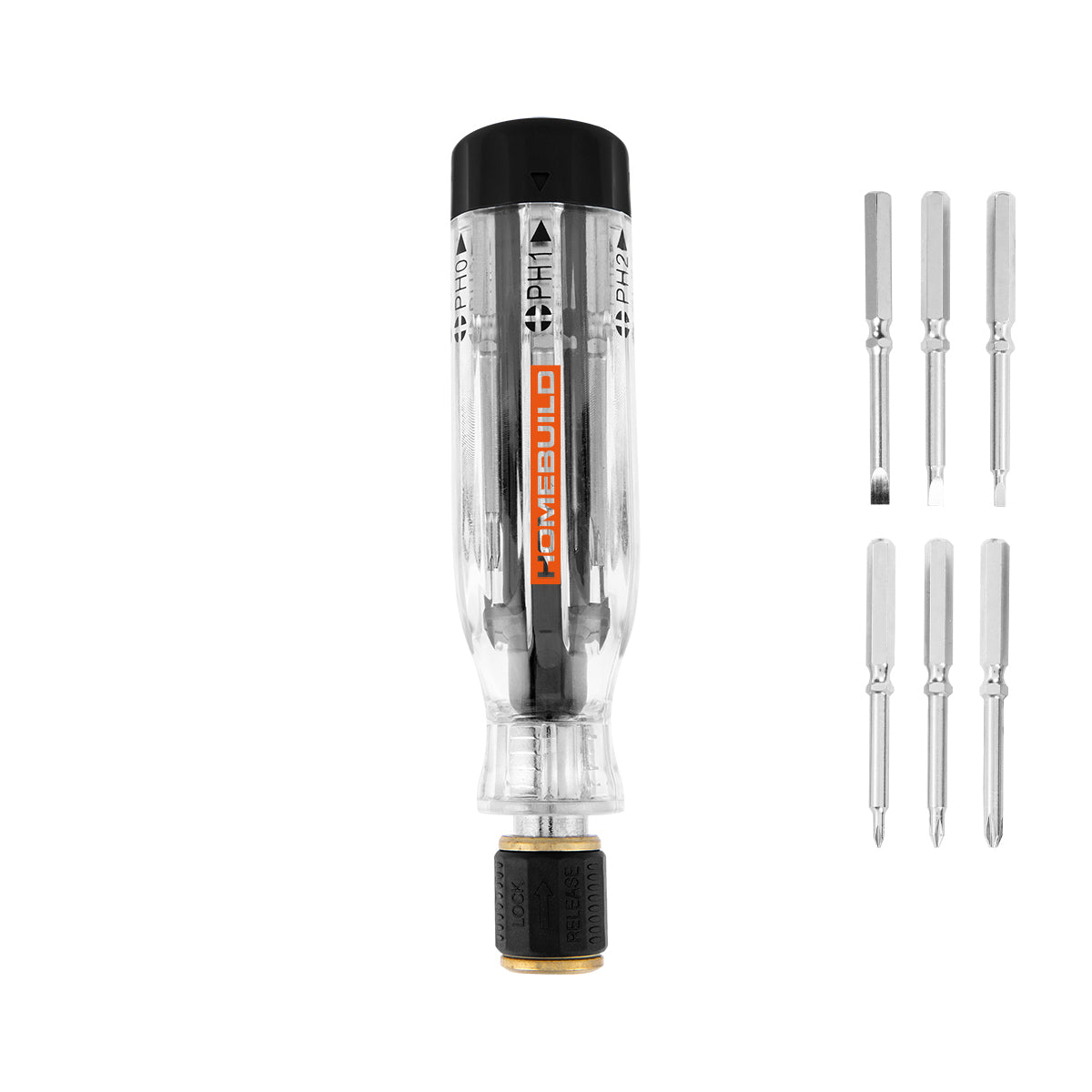 Quick Release Screwdriver, Six-Way - Black - Pad Print
