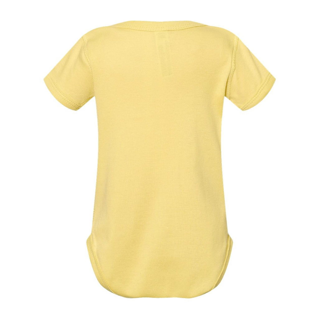 Rabbit Skins Infant Baby Rib Bodysuit Full Color - Butter - Back
