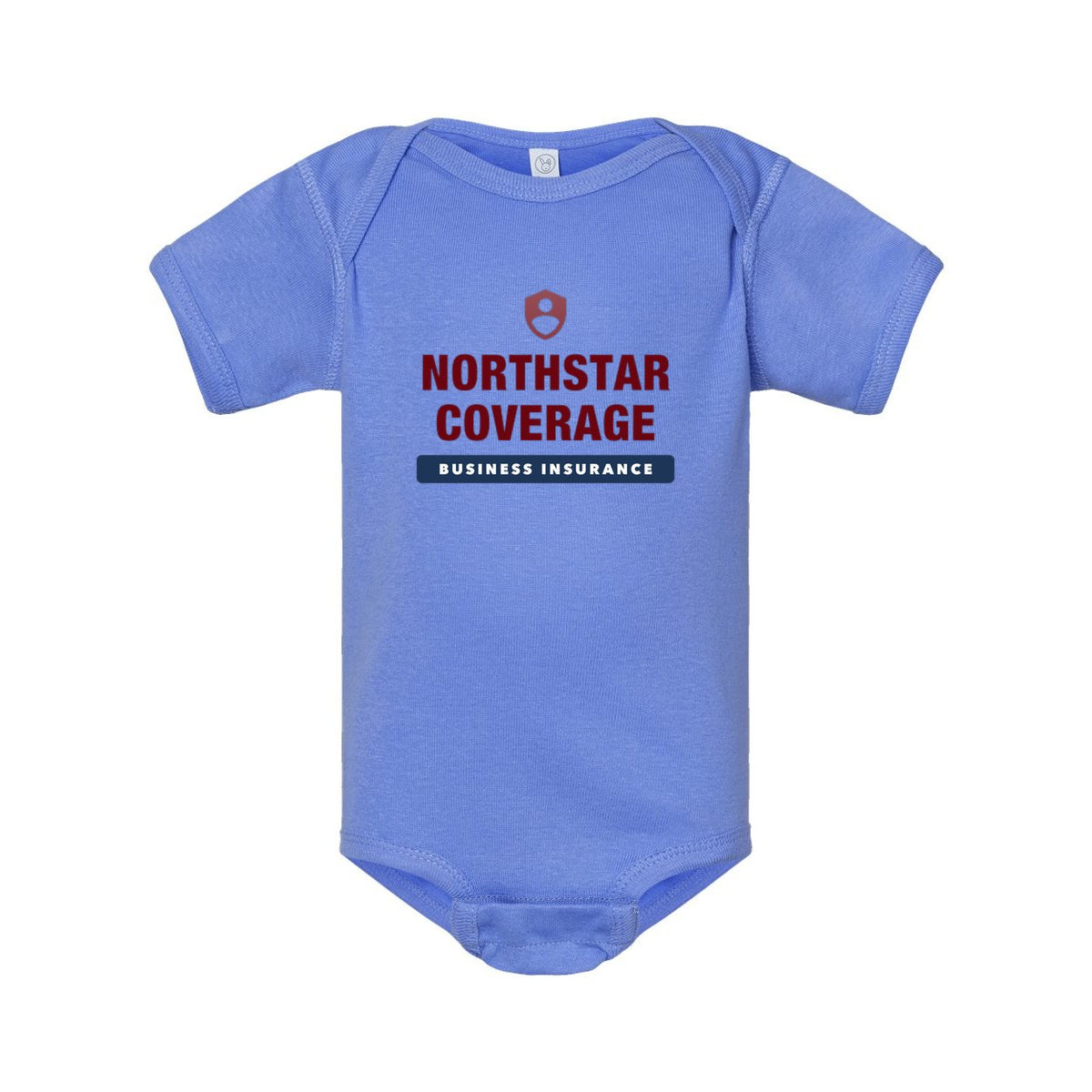 Rabbit Skins Infant Baby Rib Bodysuit Full Color - Carolina Blue - Front