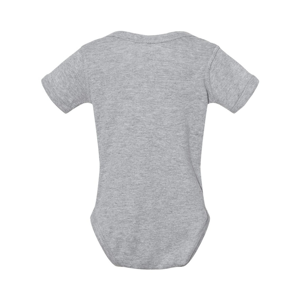 Rabbit Skins Infant Baby Rib Bodysuit Full Color - Heather - Back