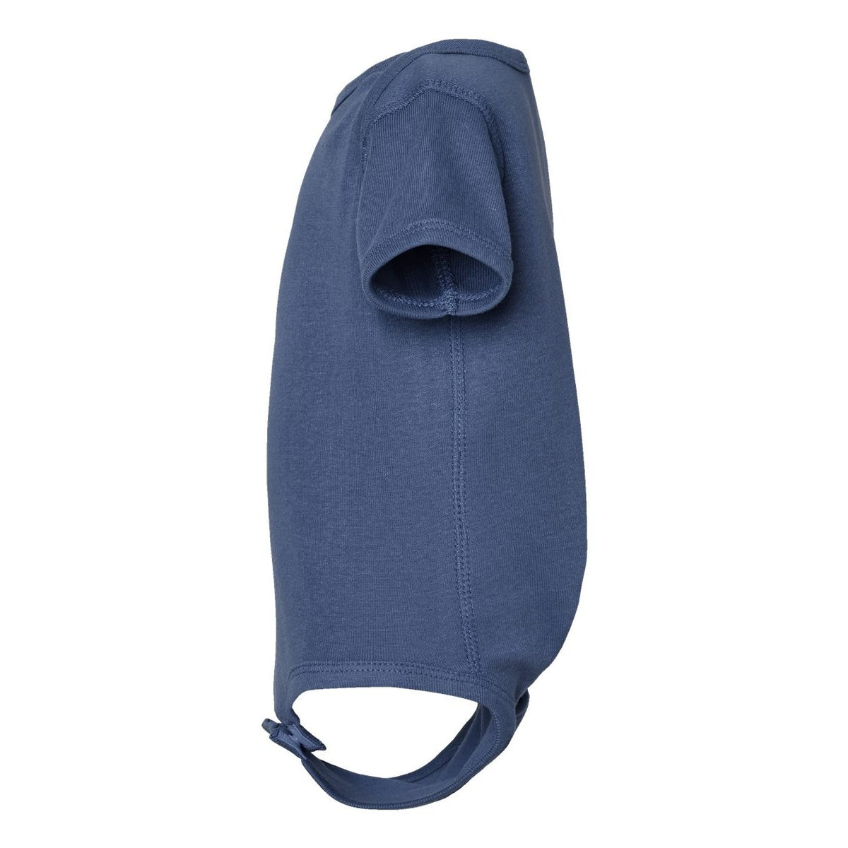 Rabbit Skins Infant Baby Rib Bodysuit Full Color - Indigo - Direct Side