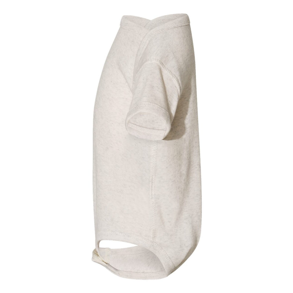Rabbit Skins Infant Baby Rib Bodysuit Full Color - Natural Heather - Direct Side