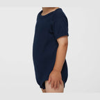 Rabbit Skins Infant Baby Rib Bodysuit Full Color - Navy - On Model Side