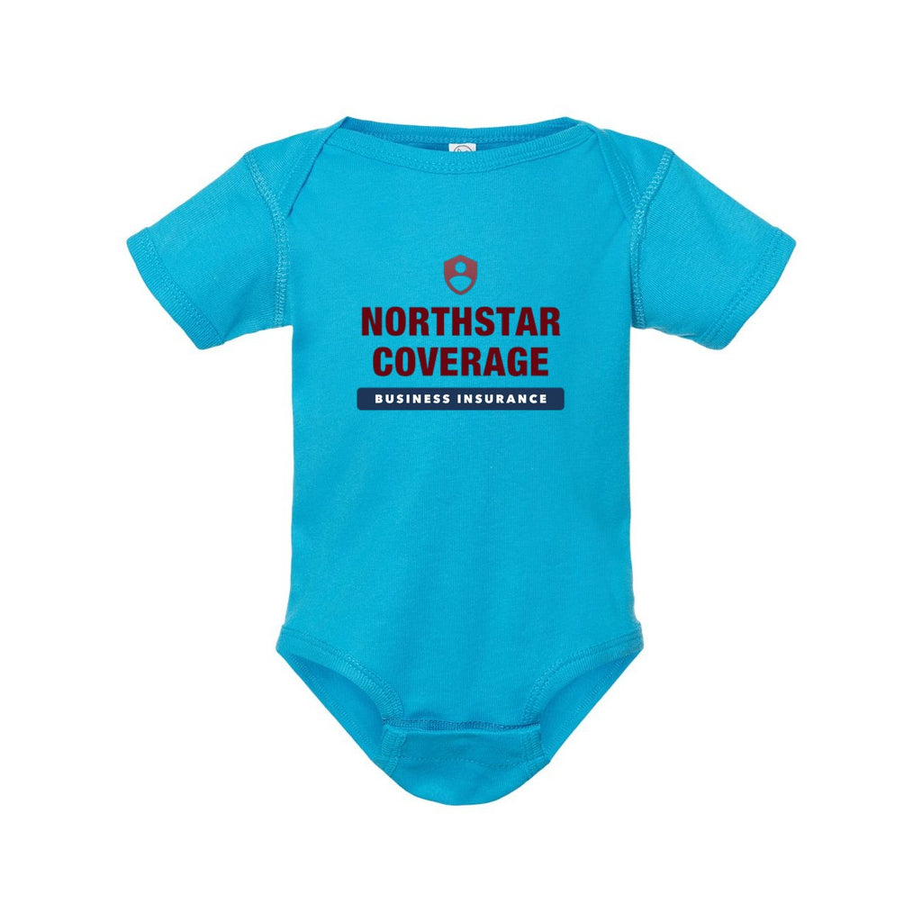 Rabbit Skins Infant Baby Rib Bodysuit Full Color - Turquoise - Front