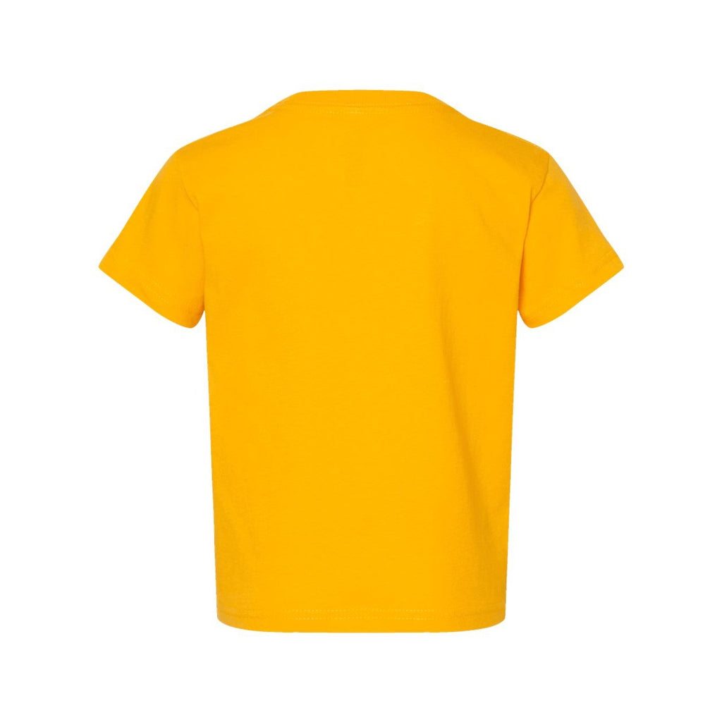 Rabbit Skins Toddler Cotton Jersey Tee - Gold - Back