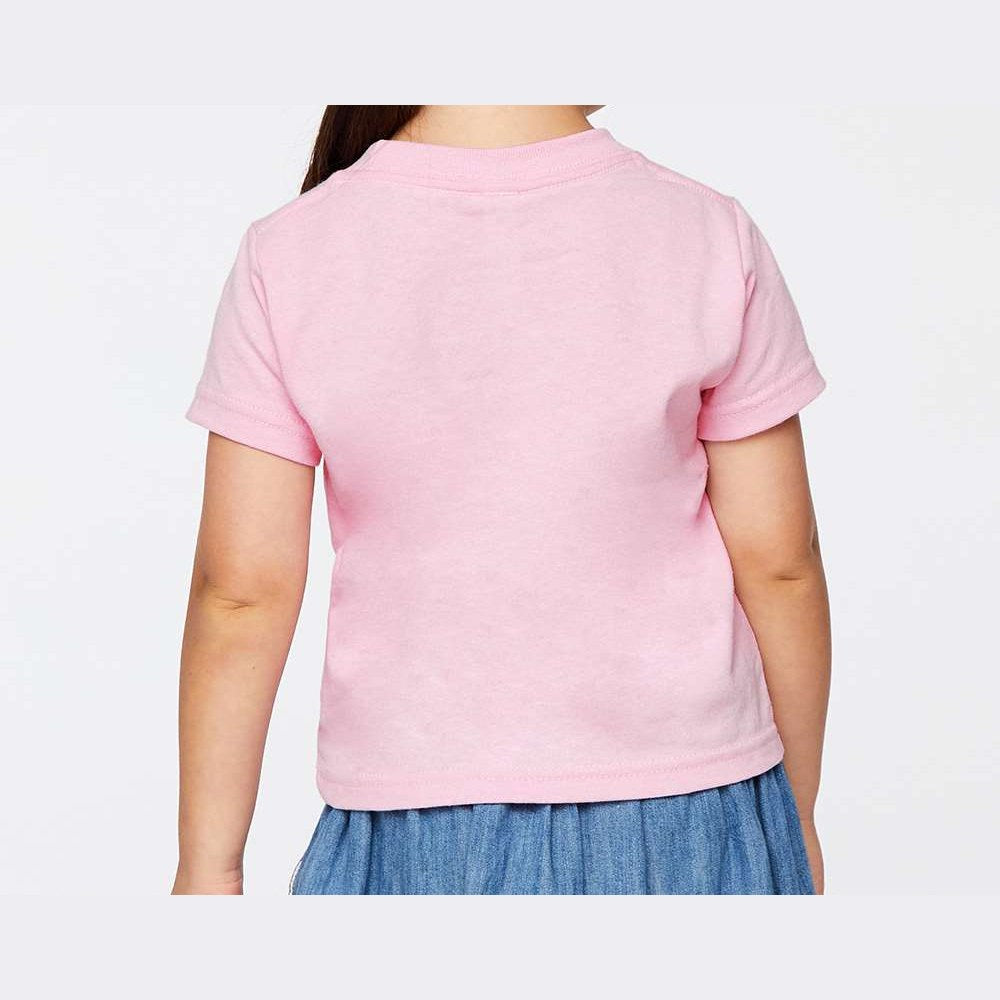 Rabbit Skins Toddler Cotton Jersey Tee - Pink - On Model Back