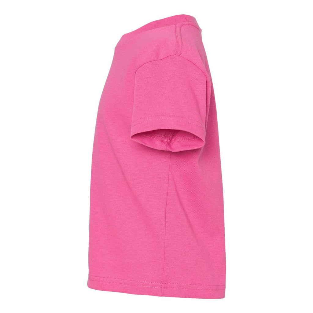Rabbit Skins Toddler Cotton Jersey Tee - Raspberry - Direct Side