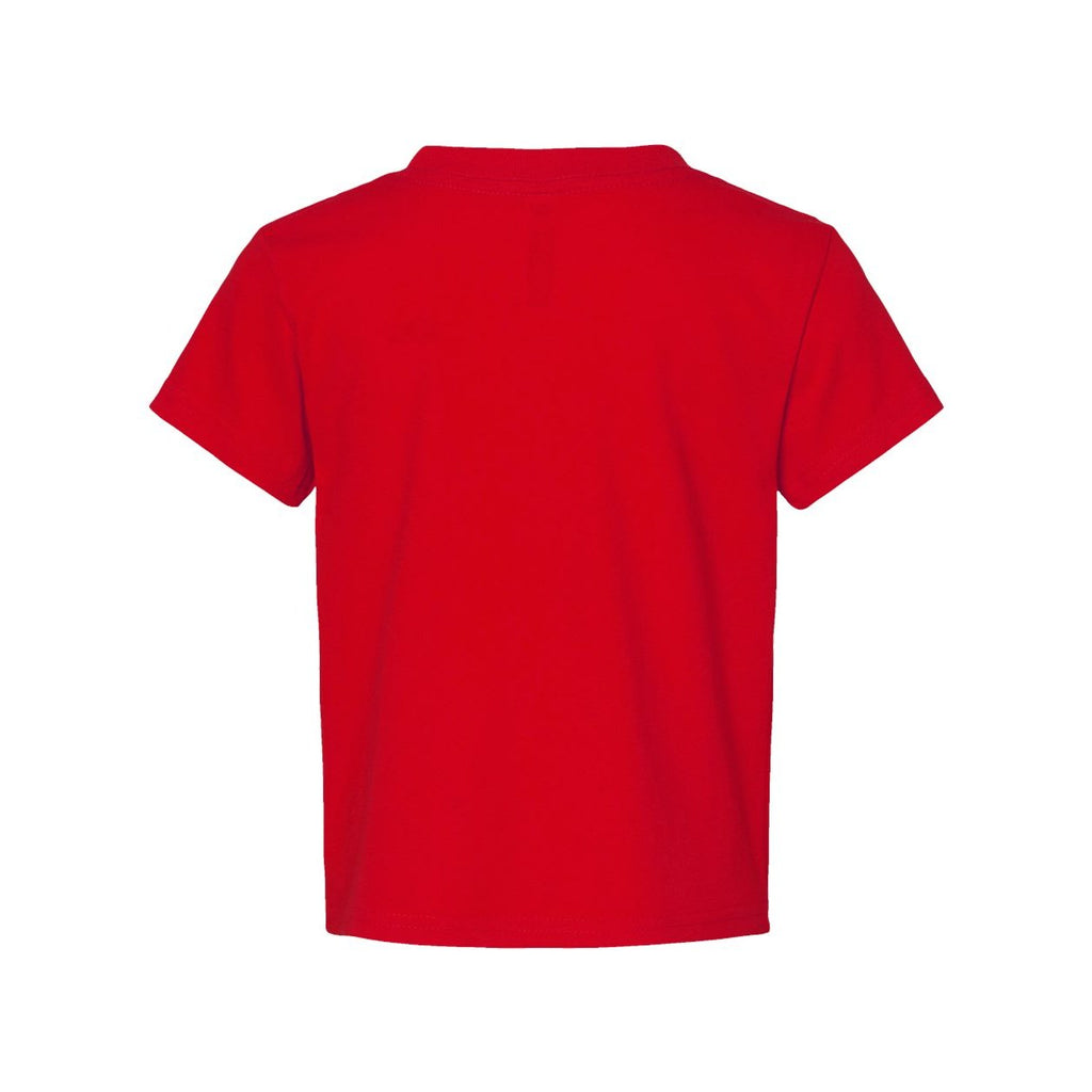 Rabbit Skins Toddler Cotton Jersey Tee - Red - Back
