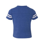 Rabbit Skins Toddler Football Fine Jersey Tee - Vintage Royal/ White - Back