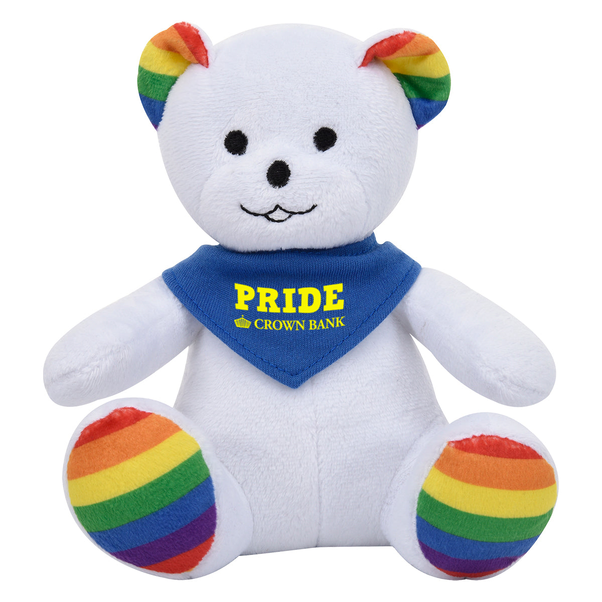 Rainbow Bear Plush Toy, 6 Inch - Rainbow - Bandana_Silkscreen