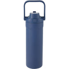 Ranier 2-in-1 Insulated Bottle with Straw and Chug Lid, 25 oz Laser Engraving - Navy - Back