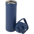 Ranier 2-in-1 Insulated Bottle with Straw and Chug Lid, 25 oz Laser Engraving - Navy - Detail