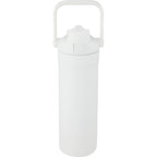 Ranier 2-in-1 Insulated Bottle with Straw and Chug Lid, 25 oz Laser Engraving - White - Back