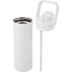 Ranier 2-in-1 Insulated Bottle with Straw and Chug Lid, 25 oz Laser Engraving - White - Detail 4