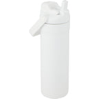 Ranier 2-in-1 Insulated Bottle with Straw and Chug Lid, 25 oz Laser Engraving - White - Right Angle
