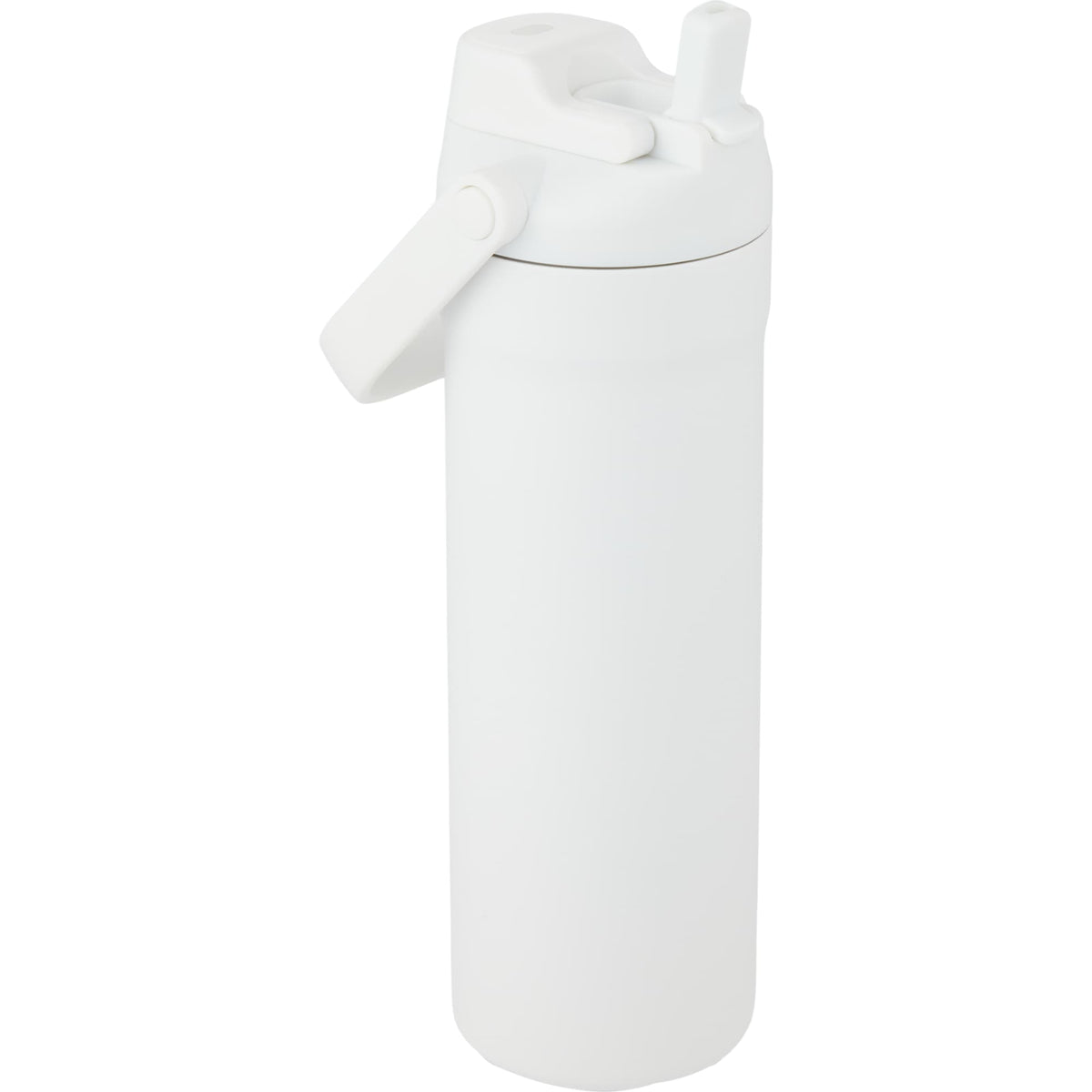 Ranier 2-in-1 Insulated Bottle with Straw and Chug Lid, 25 oz Laser Engraving - White - Right Angle