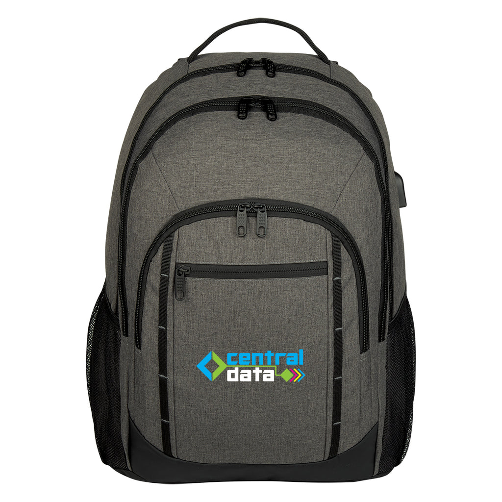 Reagan Laptop Backpack, Heathered - Gray - Colorbrite