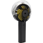 Rechargeable Misting Fan with LED Display - Black - Back Right Angle