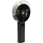 Rechargeable Misting Fan with LED Display - Black - Front Right Angle