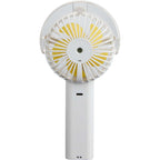 Rechargeable Misting Fan with LED Display - White - Back