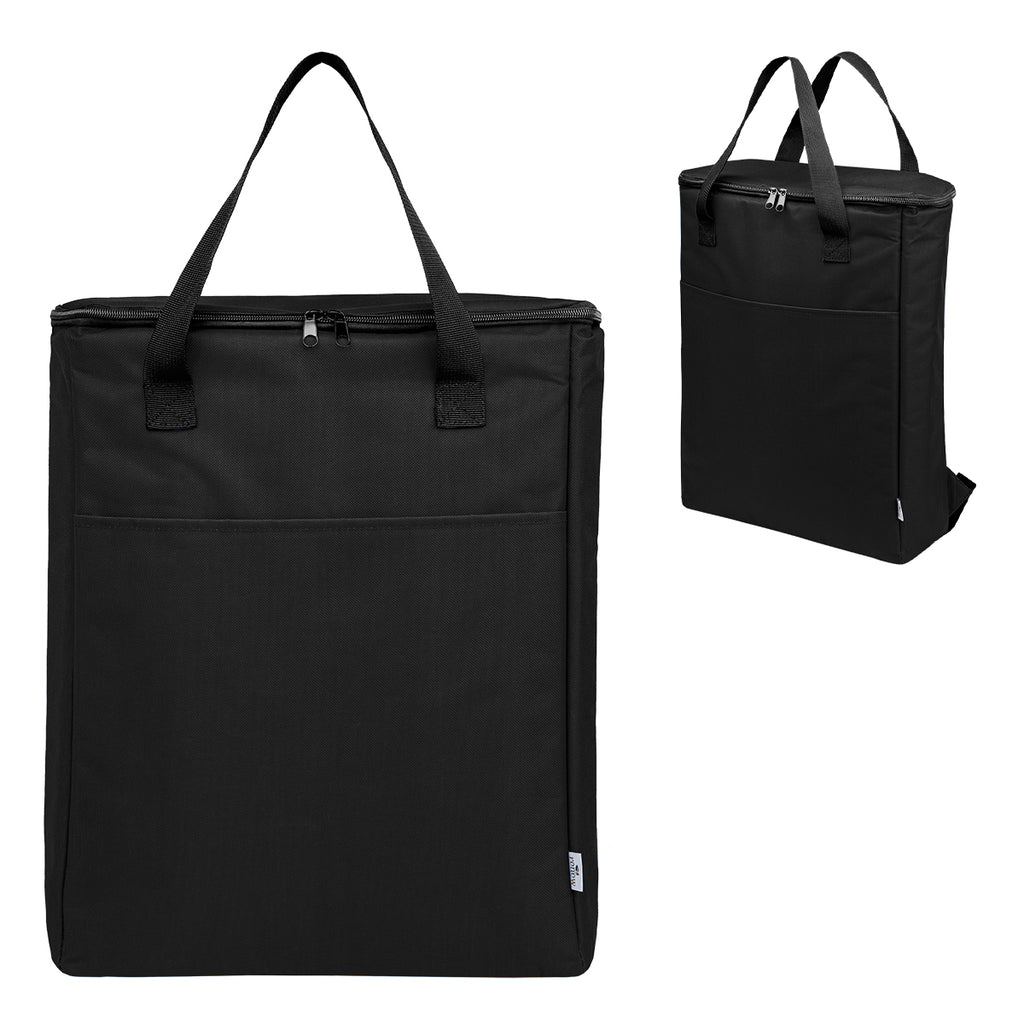 Recon Fifteen Can Cooler Backpack in Recycled PET Embroidery - Black