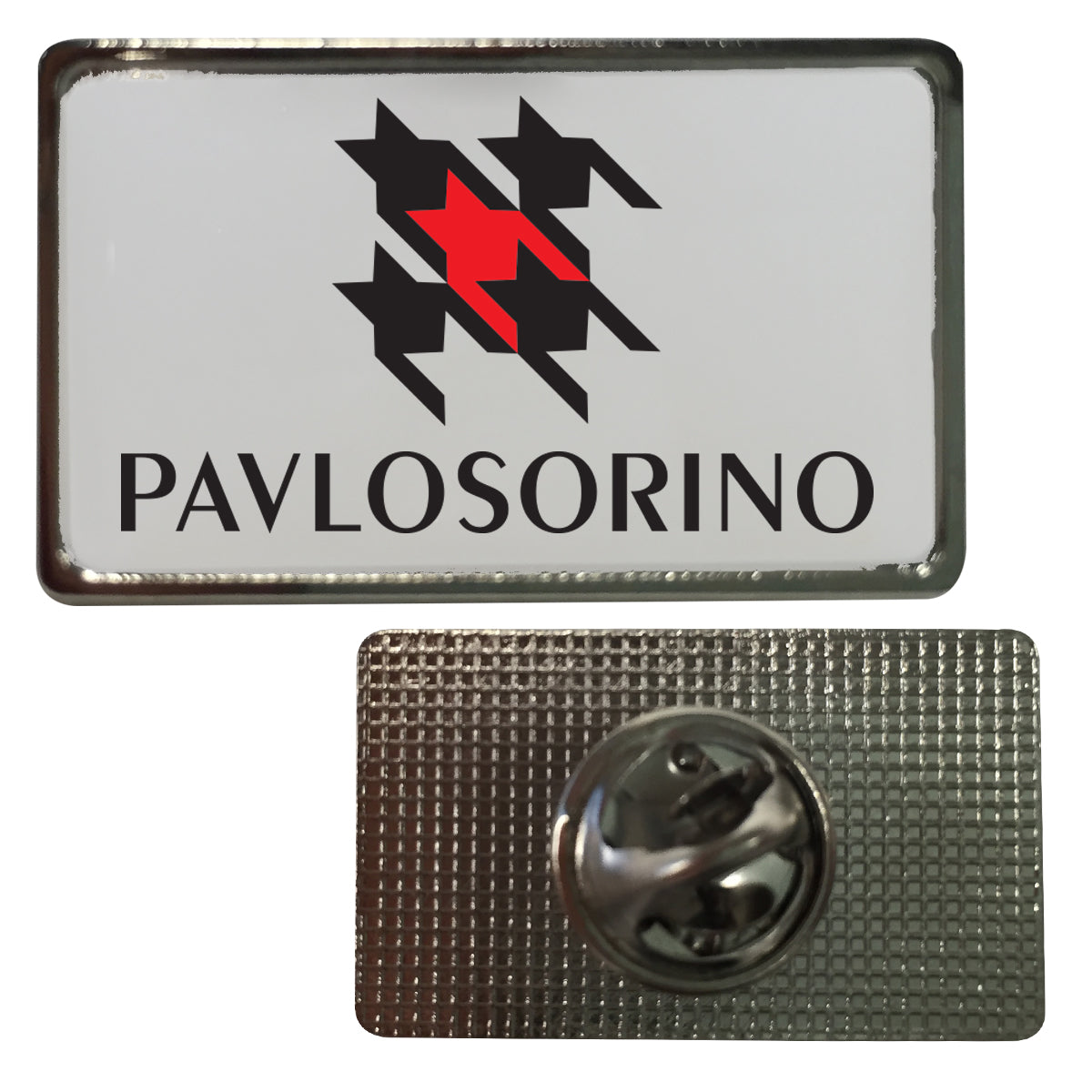 Rectangular Dome Lapel Pin, Small - Small Rectangle Dome Lapel Pin