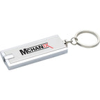Rectangular LED Key Light with Split Ring Full Color - Silver - Front
